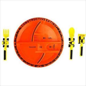construction utensil set with construction plate
